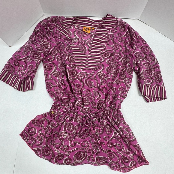 Tory Burch Silk Caftan Tunic Dress /Cover Up - Size XS / S. - Picture 14 of 16